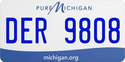 MI license plate DER9808