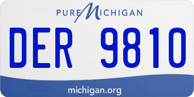 MI license plate DER9810