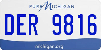 MI license plate DER9816