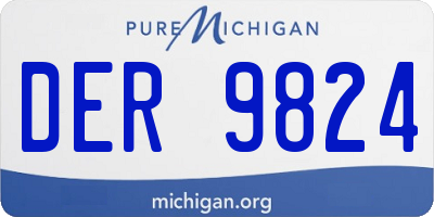 MI license plate DER9824