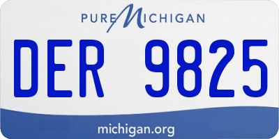 MI license plate DER9825