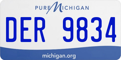 MI license plate DER9834