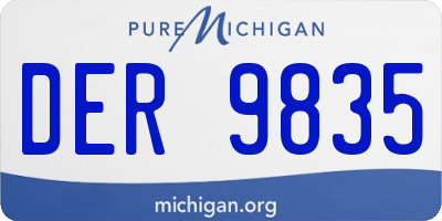 MI license plate DER9835