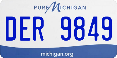 MI license plate DER9849