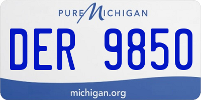 MI license plate DER9850