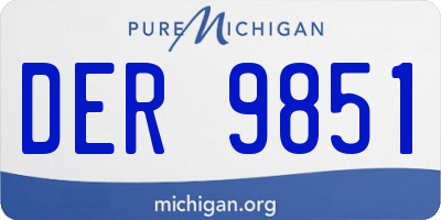 MI license plate DER9851