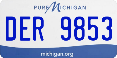 MI license plate DER9853