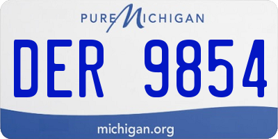 MI license plate DER9854