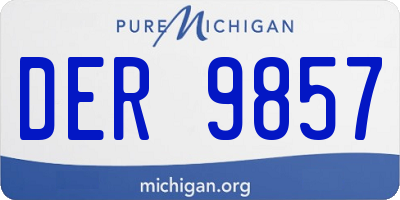 MI license plate DER9857
