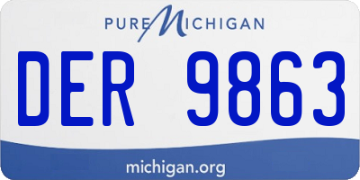 MI license plate DER9863