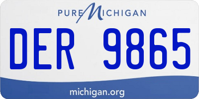 MI license plate DER9865
