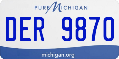 MI license plate DER9870