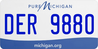 MI license plate DER9880