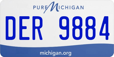 MI license plate DER9884