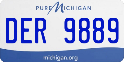 MI license plate DER9889