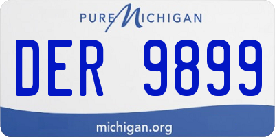 MI license plate DER9899