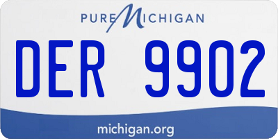 MI license plate DER9902