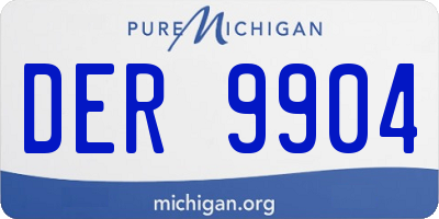 MI license plate DER9904