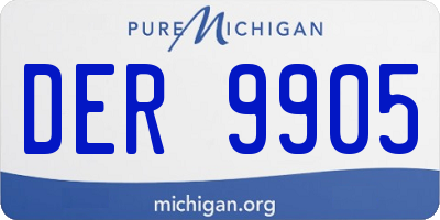 MI license plate DER9905