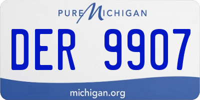MI license plate DER9907
