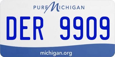 MI license plate DER9909