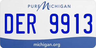 MI license plate DER9913
