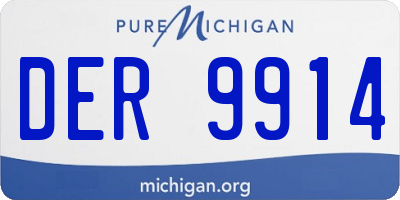 MI license plate DER9914
