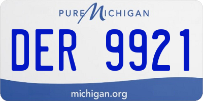 MI license plate DER9921
