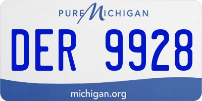 MI license plate DER9928