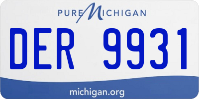 MI license plate DER9931