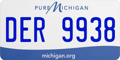 MI license plate DER9938