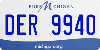 MI license plate DER9940