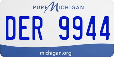 MI license plate DER9944