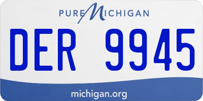 MI license plate DER9945