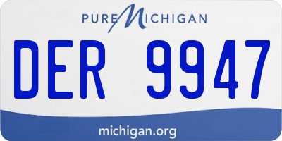 MI license plate DER9947