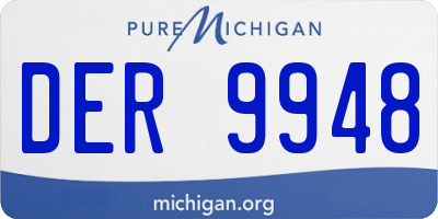 MI license plate DER9948
