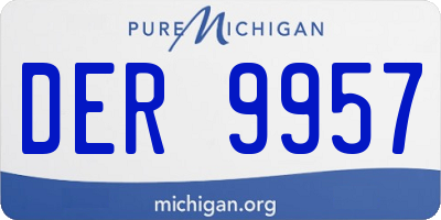 MI license plate DER9957