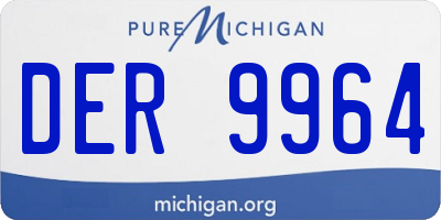 MI license plate DER9964