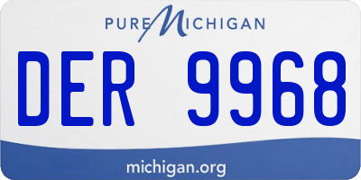MI license plate DER9968
