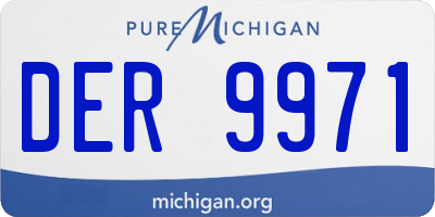 MI license plate DER9971