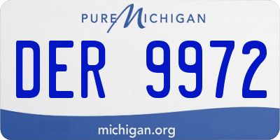MI license plate DER9972
