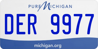 MI license plate DER9977