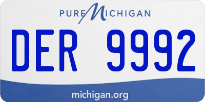 MI license plate DER9992