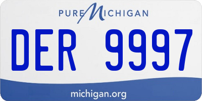 MI license plate DER9997