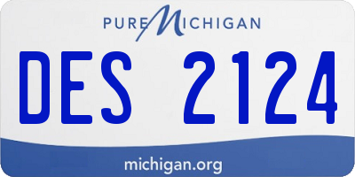 MI license plate DES2124