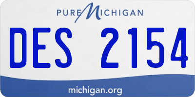 MI license plate DES2154