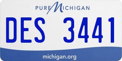 MI license plate DES3441