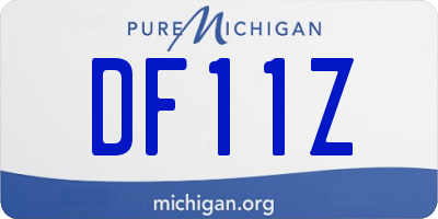 MI license plate DF11Z