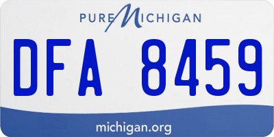 MI license plate DFA8459
