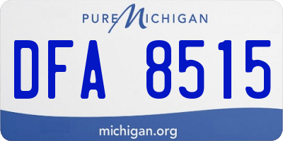 MI license plate DFA8515